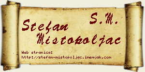 Stefan Mistopoljac vizit kartica
